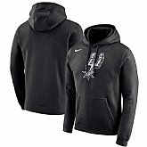 San Antonio Spurs Nike City Edition Logo Essential Pullover Hoodie Black,baseball caps,new era cap wholesale,wholesale hats